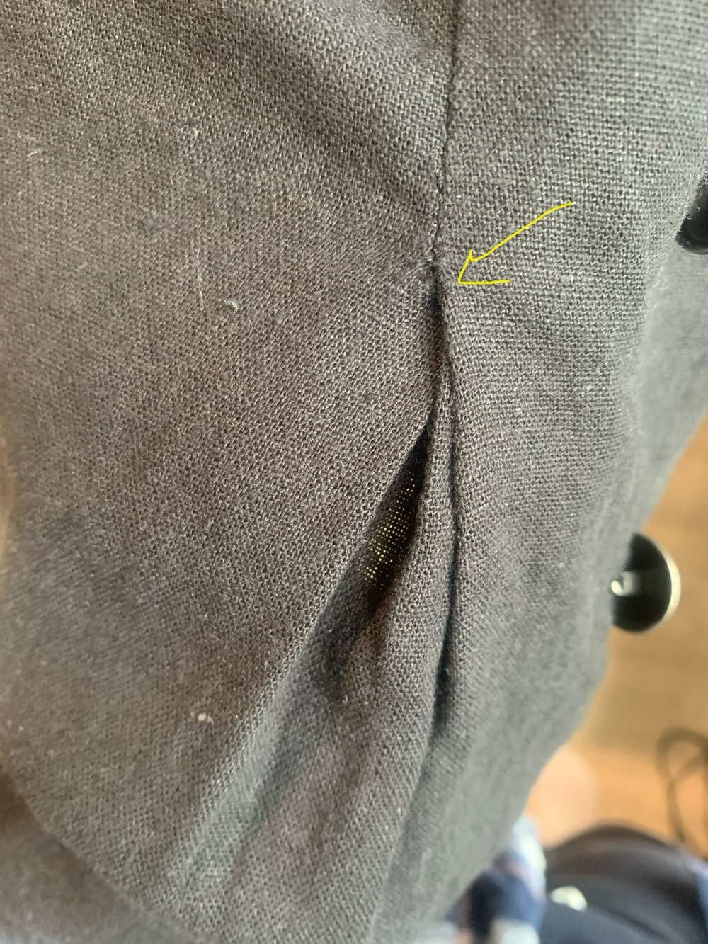 Free People Black linen blend Double-Breasted Tailored Blazer - Picture 15 of 16